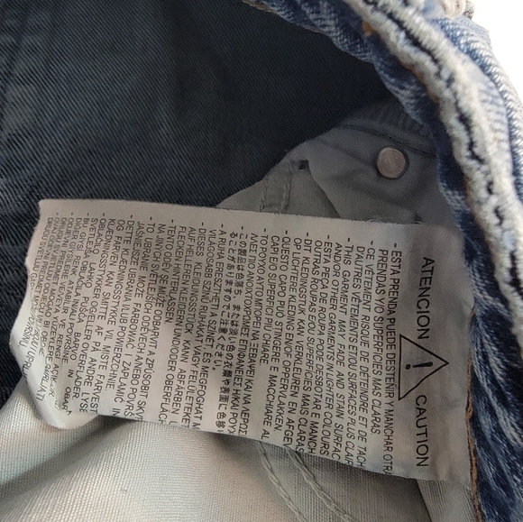 Zara Jeans Sz 8 Slim Straight Distressed Rigid High Rise - Picture 6 of 7